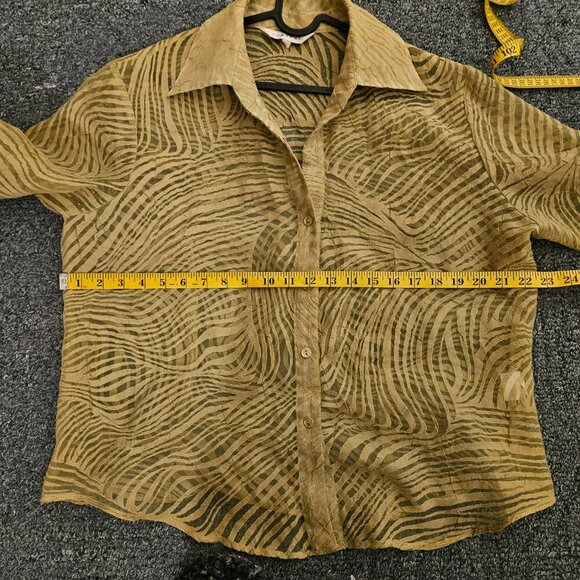 Vintage Brat Green Zebra Button Down - Picture 5 of 8